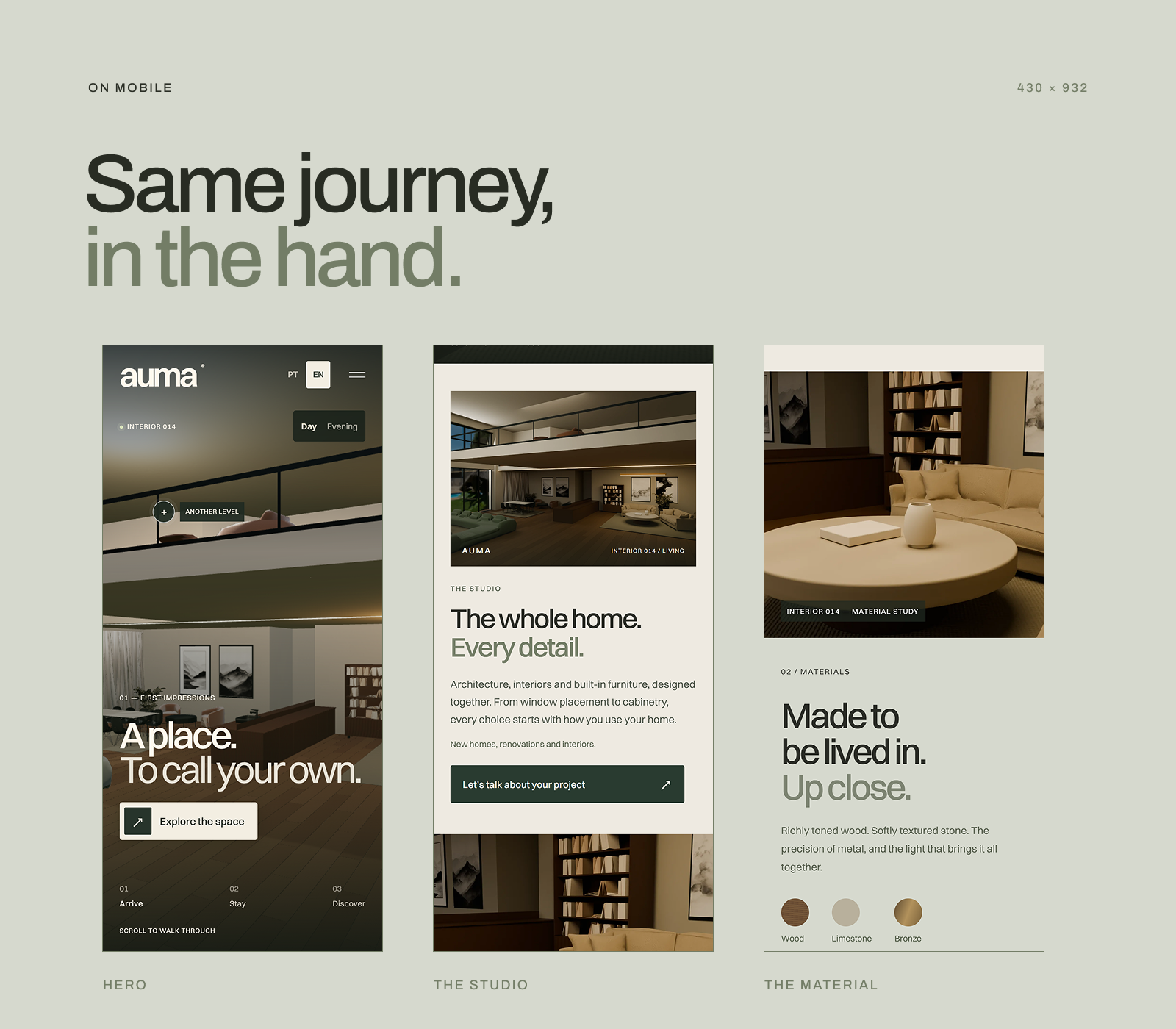 AUMA Arquitetura - Site 3D Interativo e UI/UX