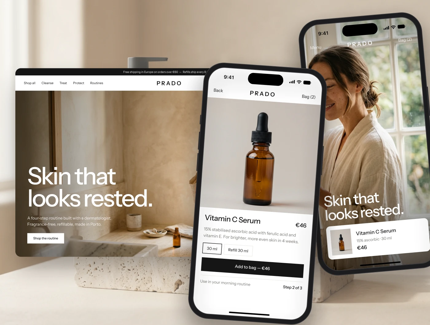 Skincare E-commerce Website Design