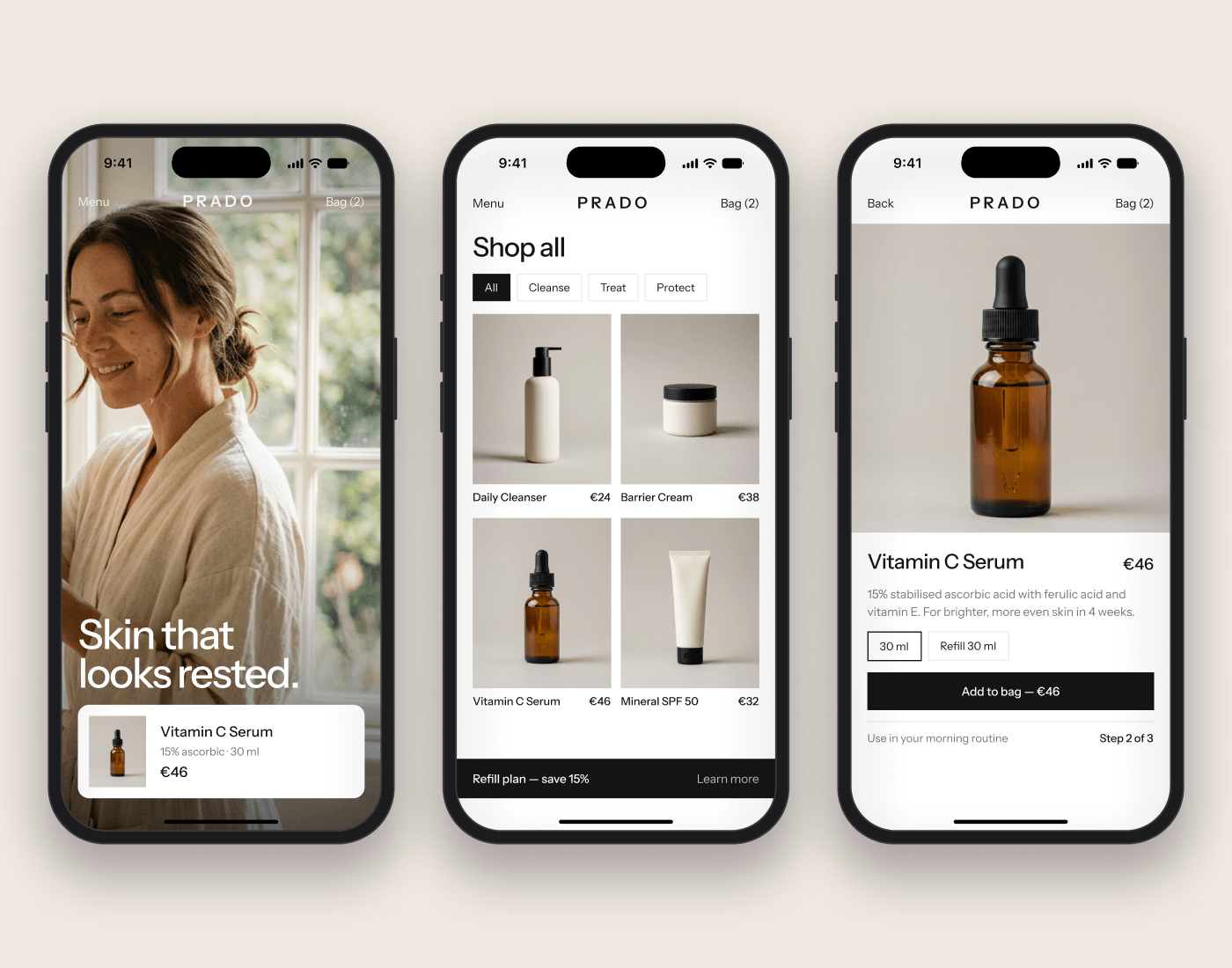 Skincare E-commerce Website Design